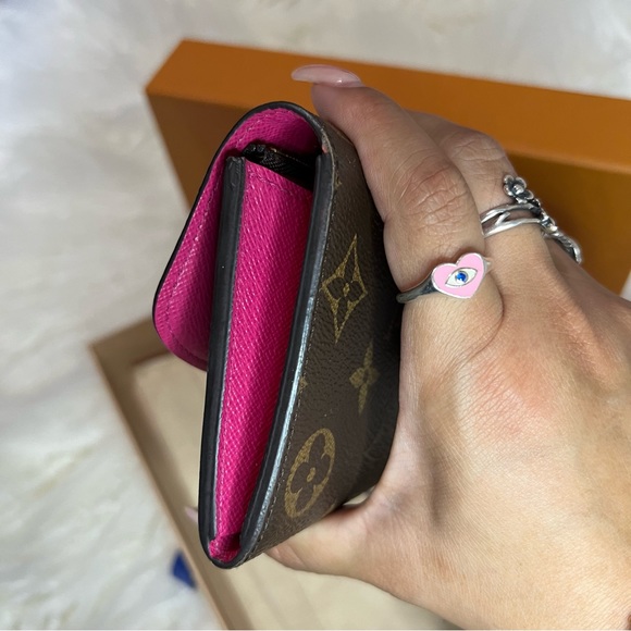 Louis Vuitton Emilie Monogram Wallet Hot Pink Interior Rare Color - Picture 9 of 16